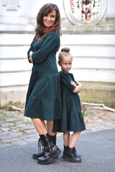zielone sukienki dla mamy i córki