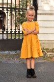 2copy of Sukienka dla dziewczynki - kolekcja Frills, kolor bordowo-różowy